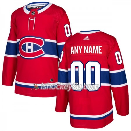 Mænd NHL Montreal Canadiens Trøje Tilpasset Adidas 2017-2018 Rød Authentic